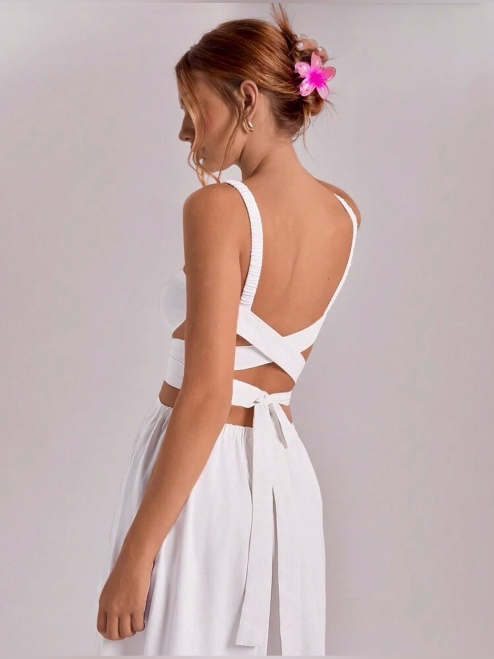 Premium 100% cotton open back dress size M/L